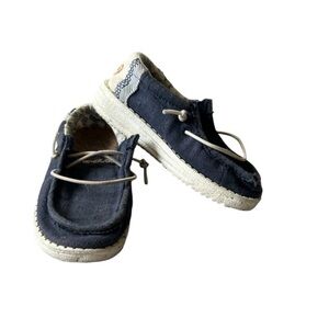 Hey Dude Toddler Boy Navy Blue Slip Ons | K8